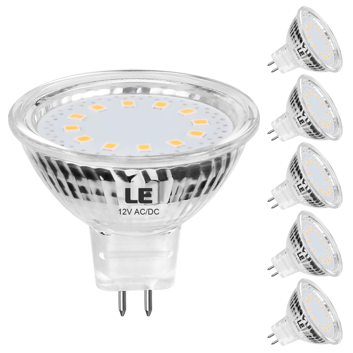 5er Telefunken LED-Lampe MR16 35 Dimmable 7.5W-35W 375lm GU5.3 36° 2700k EEK A 